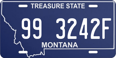 MT license plate 993242F