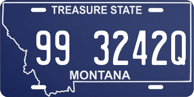 MT license plate 993242Q