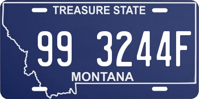 MT license plate 993244F