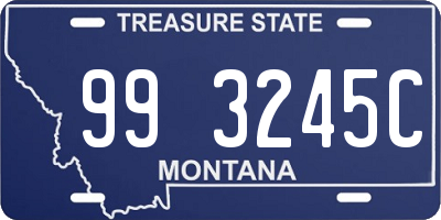 MT license plate 993245C