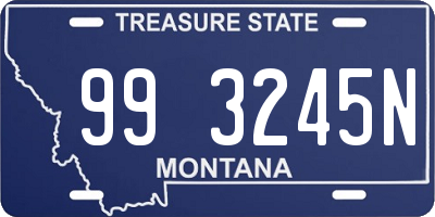 MT license plate 993245N