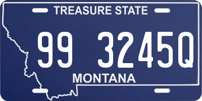 MT license plate 993245Q