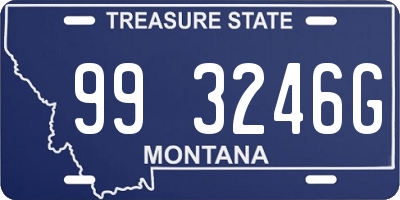 MT license plate 993246G