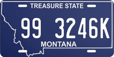 MT license plate 993246K