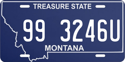 MT license plate 993246U