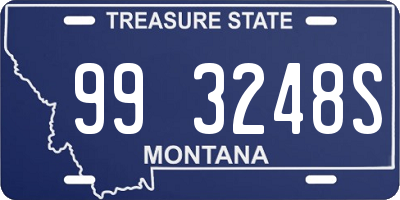 MT license plate 993248S