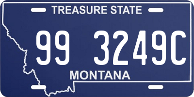 MT license plate 993249C