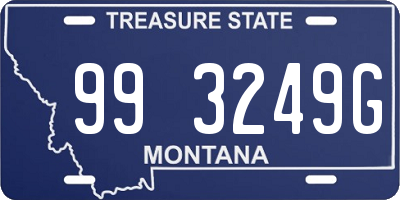 MT license plate 993249G