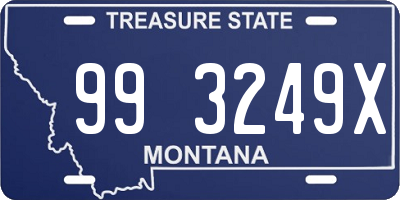 MT license plate 993249X