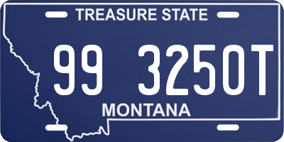 MT license plate 993250T