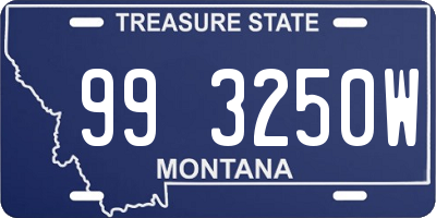 MT license plate 993250W