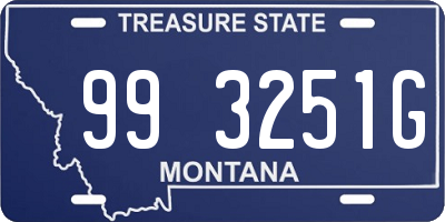 MT license plate 993251G