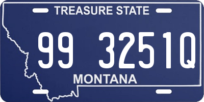 MT license plate 993251Q