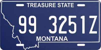 MT license plate 993251Z