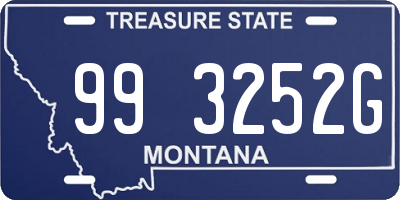 MT license plate 993252G