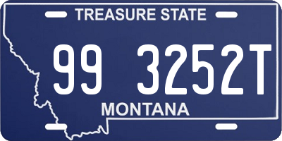 MT license plate 993252T