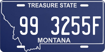 MT license plate 993255F