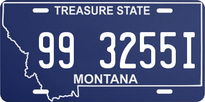 MT license plate 993255I