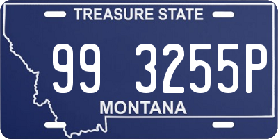 MT license plate 993255P