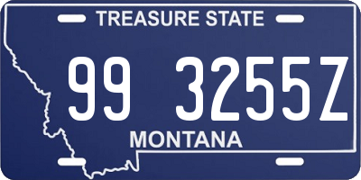 MT license plate 993255Z