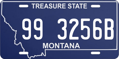 MT license plate 993256B