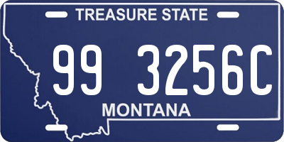 MT license plate 993256C