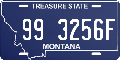 MT license plate 993256F