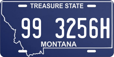 MT license plate 993256H