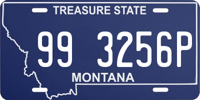 MT license plate 993256P