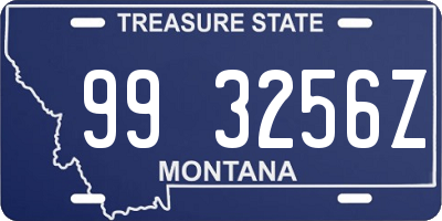 MT license plate 993256Z