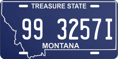 MT license plate 993257I