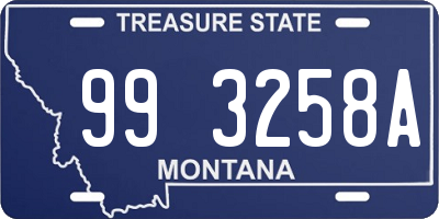 MT license plate 993258A