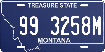 MT license plate 993258M