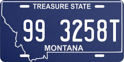 MT license plate 993258T