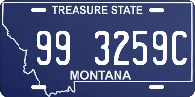 MT license plate 993259C