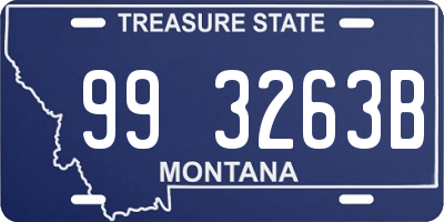 MT license plate 993263B