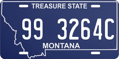 MT license plate 993264C