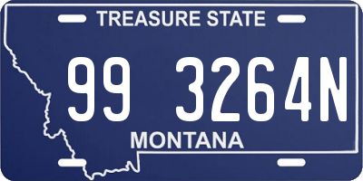 MT license plate 993264N