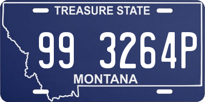 MT license plate 993264P