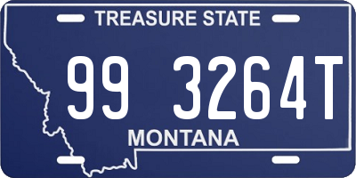 MT license plate 993264T