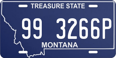 MT license plate 993266P