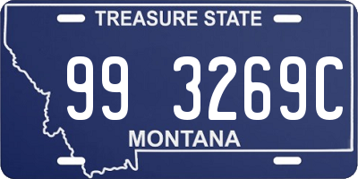 MT license plate 993269C