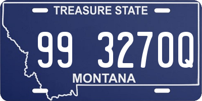 MT license plate 993270Q