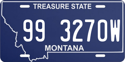 MT license plate 993270W