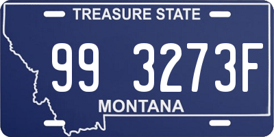 MT license plate 993273F