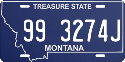 MT license plate 993274J