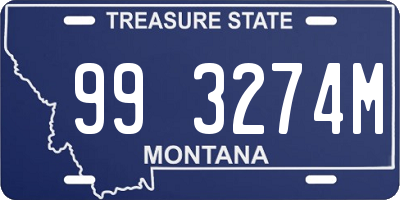 MT license plate 993274M