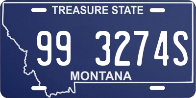 MT license plate 993274S