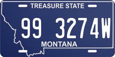 MT license plate 993274W