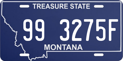 MT license plate 993275F